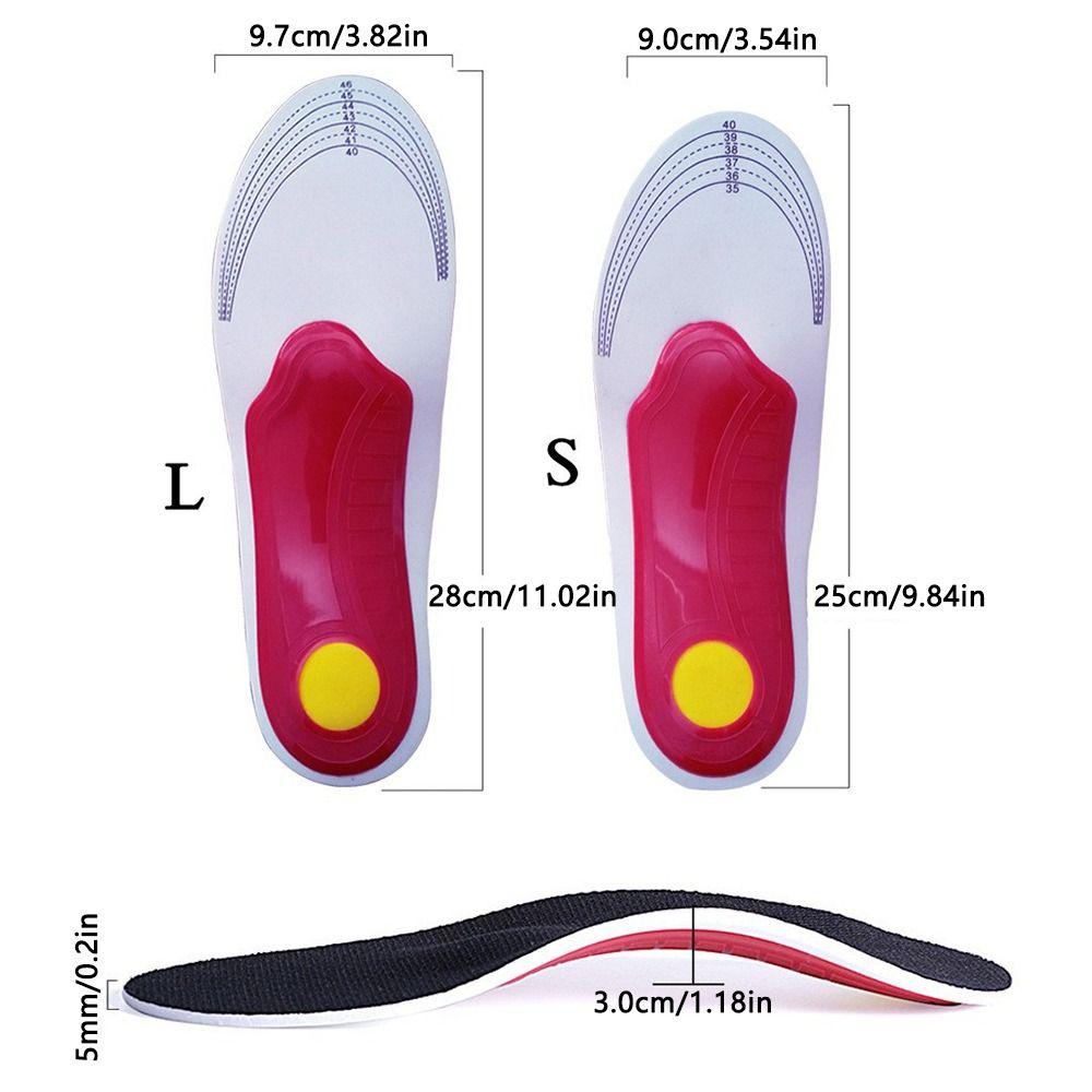 1 Pair Orthotic Insoles For Arch Support Plantar Fasciitis Flat Feet Back Heel Pain
