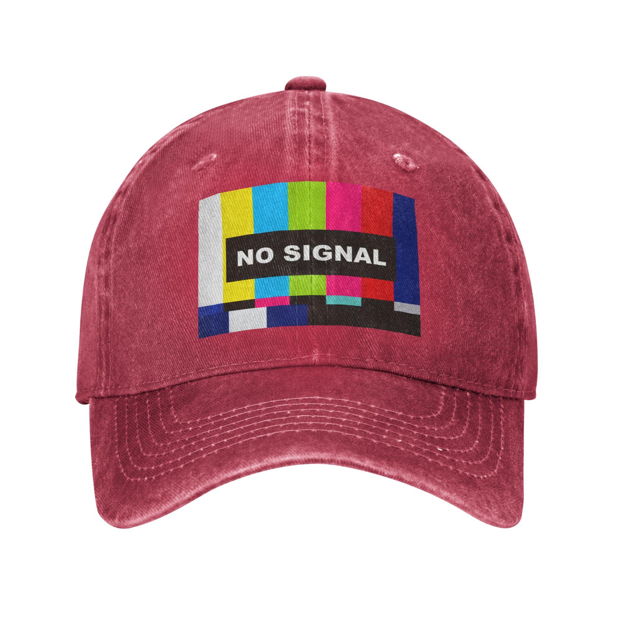 Retro Nostalgia Analog Television No Signal Baseball Cap Unstructured s Distressed Washed Snapback Outdoor Adjustable Fit Hat Adjustable