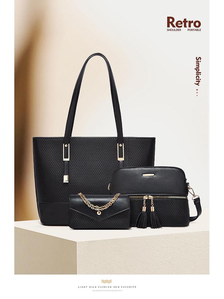 2024 European & American Multifunctional Tote: Mother-Child Large, Medium, & Small Capacity Handbag