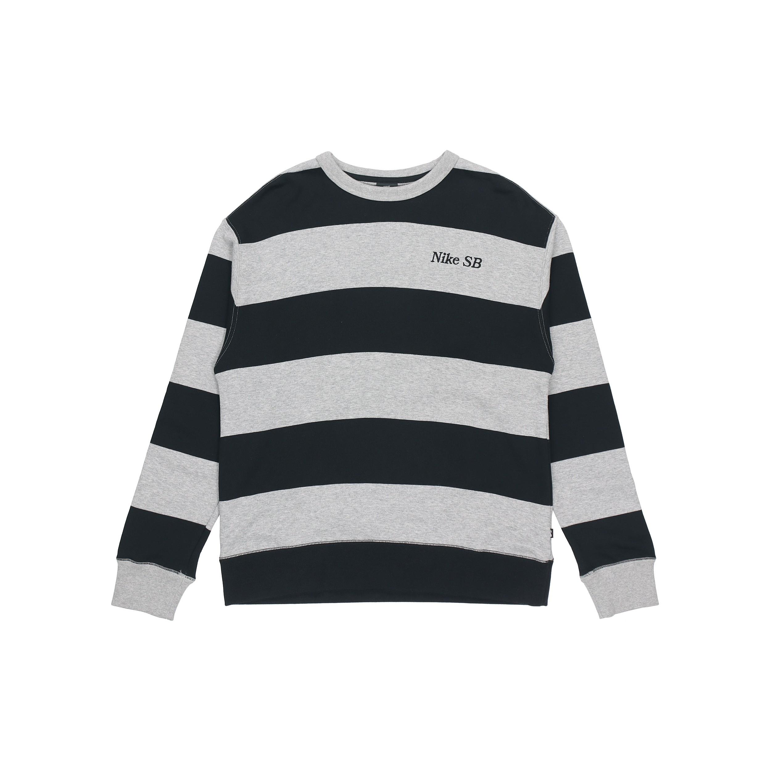 Nike MENS SB Skateboard Striped Skate Sports Crew-neck Grey Gray Men s CV4310-063 S