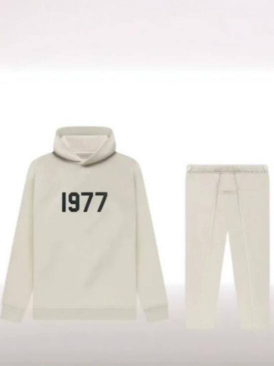Men's 1977 Digital Print Hoodie & Joggers Two-Piece Set - Long Sleeve Autumn Winter Sportswear