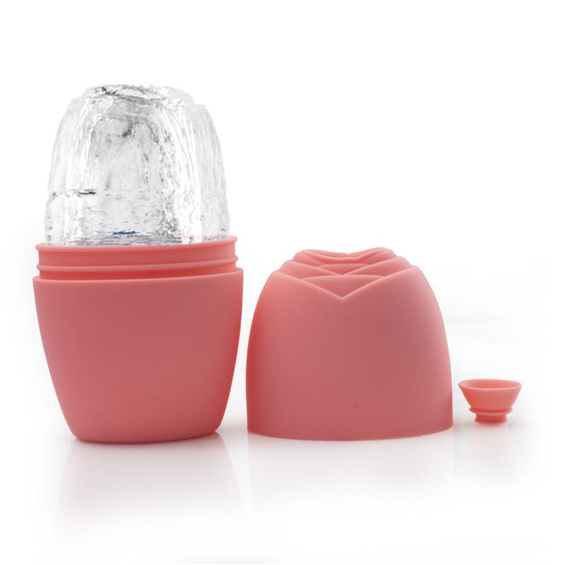 Ice Face Massage Roller Silicone Ice Cube Facial Cooling Tool Portable Spa Skincare 1 Pack less