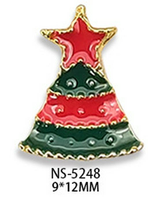 Christmas Nail Art Accessories: Festive Drills & Decorations with Trees, Santa, Deer & Snowman Designs