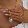 Yori Basic Paperclip Chain Round Sailor Clasp Necklace Waterproof 18K Gold Plated Stainless Steel DIY Jewelry Bijoux Femme