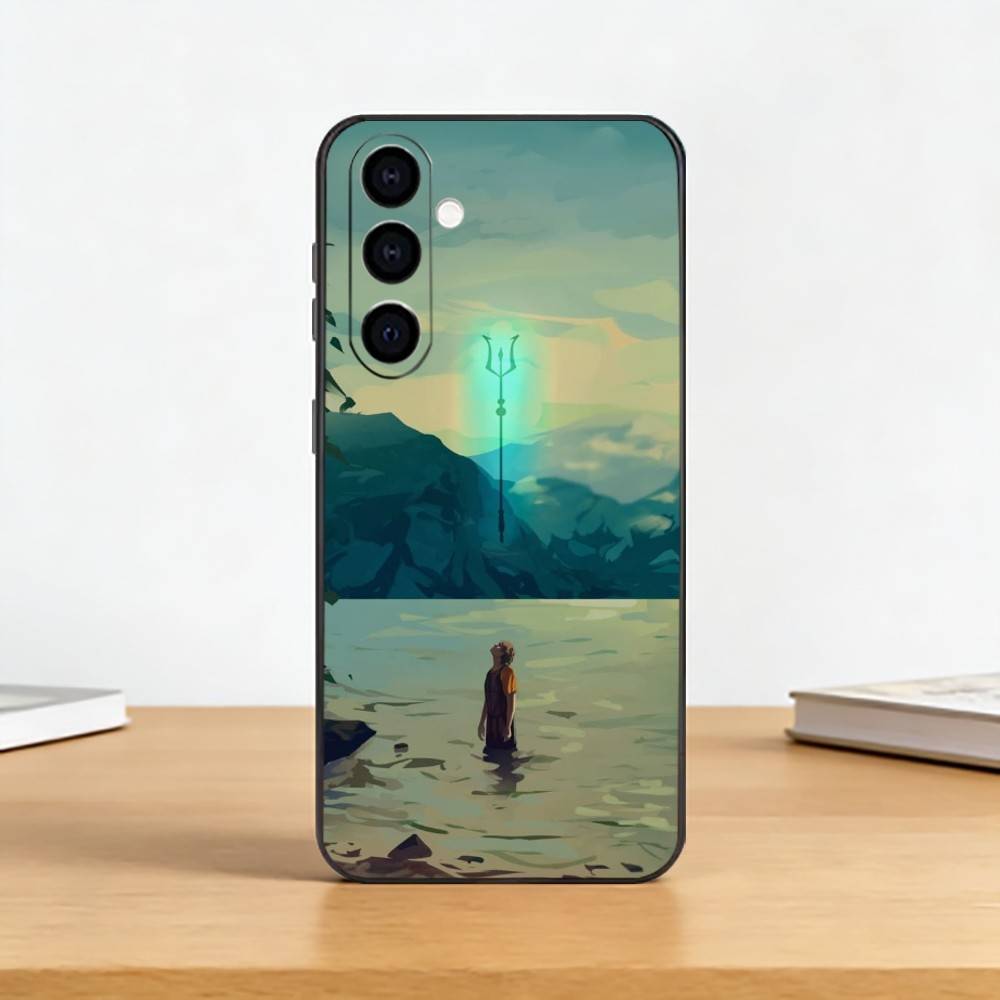 

Percy J-Jackson Phone Case Black Silicone Soft For Samsung Galaxy A73,A72,A71,A70,A53,A52,A51 Samsung a42 5g