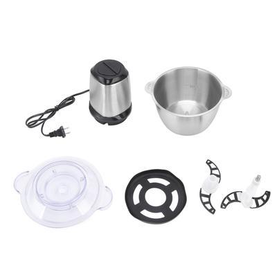 Elektrischer Fleischwolf 350W 2L Zwei Ebenen Bremsfunktion Einfache Reinigung Edelstahl Fleisch