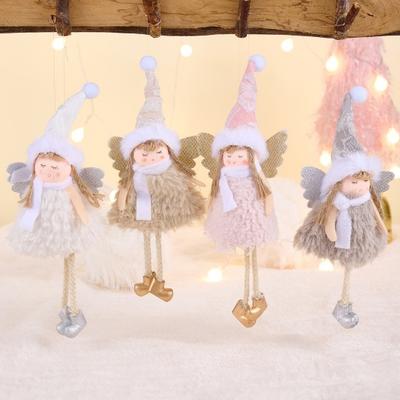 Weihnachtsengel Puppe Dekoration Plüsch Engel Weihnachtsbaum Hängende Ornamente für Weihnachtsfeier Neujahr Hochzeit Valentinstag Dekoration