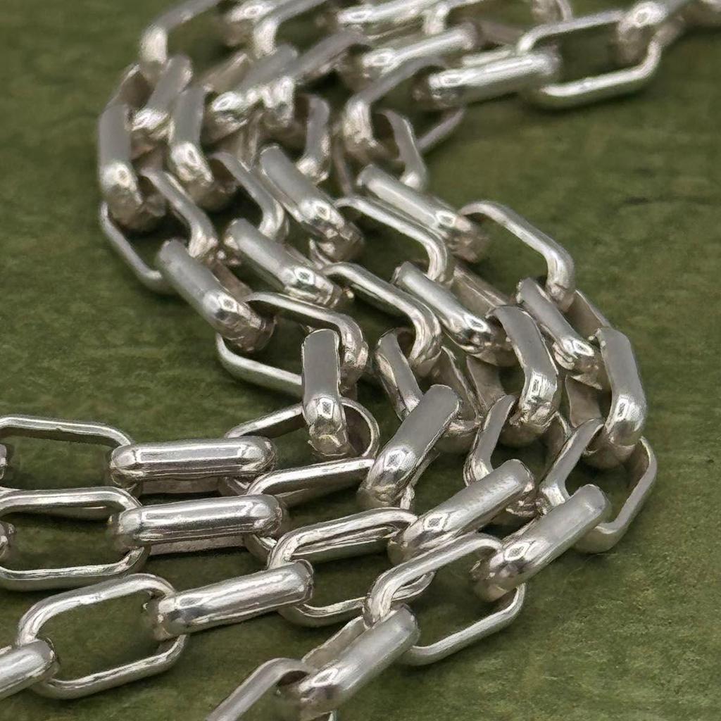 Used GUCCI Oval Chain Only 50cm Necklace (7-49a-17)