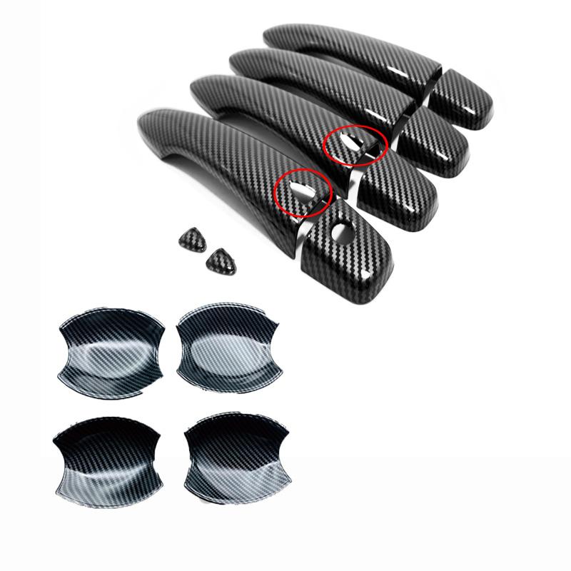 For Nissan Note E13    ABS carbonfiber Exterior Side Door Handle door Bowl sticker Cover Trim External accessories