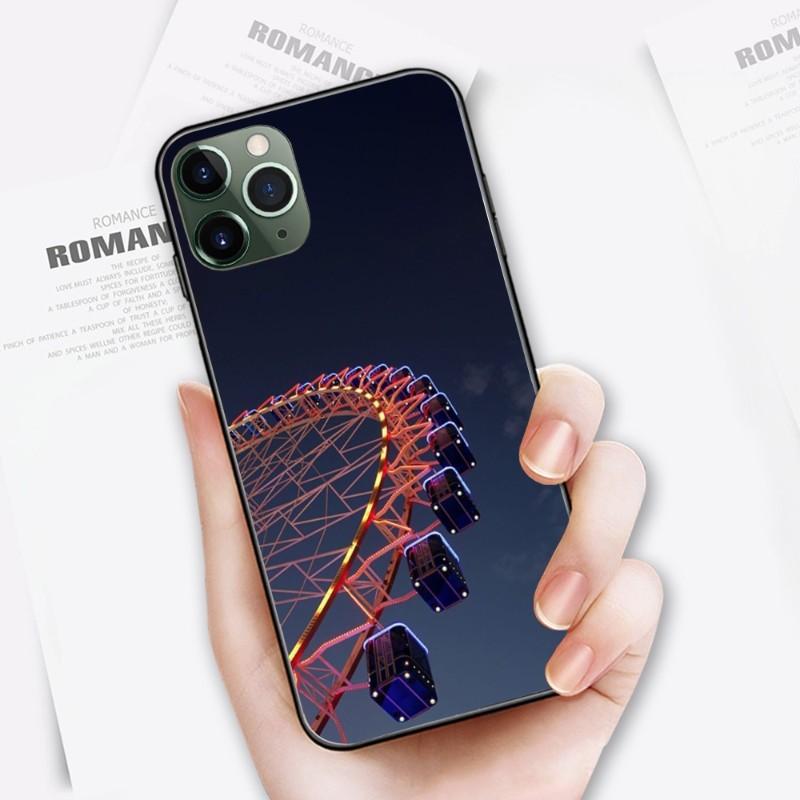 Liebliche Und Gemütliche Landschaft Handyhülle Für IPhone 14 13 12 11 XS X 8 7 6 Plus Mini Pro Max SE 2022 Weiche Schwarze Handyhülle