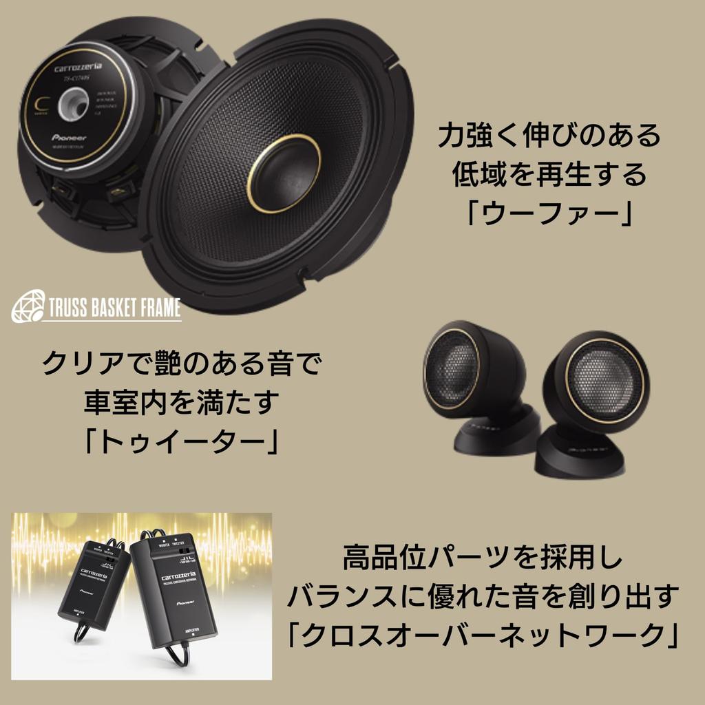 Pioneer Speaker 17cm Custom Fit Speaker Separate 2 Way High Resolution Compatible Carrozzeria TS-C1740S