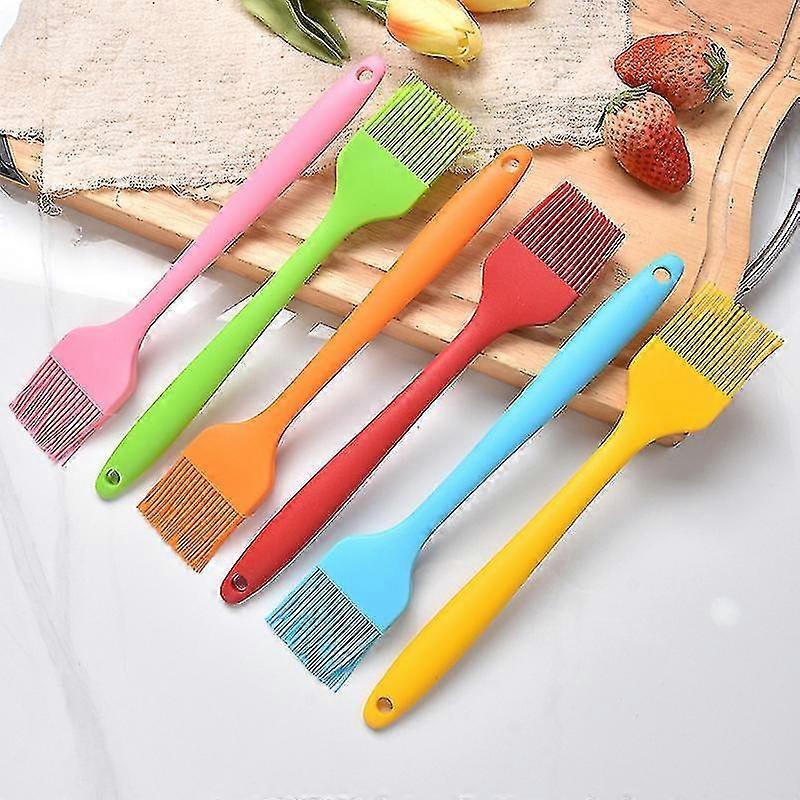 Silicone Basting Pastry Brush: Set Of 6 Heat Resistant Basting Brushes For Baking, Grilling, Cooking And Spreading Oil, Butter, Bbq Sauce, Or Marinade