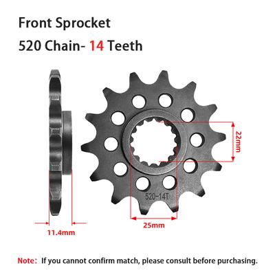 520 14T 15T 16T 17T Front Sprocket for KT/M 620 640 690 790 890 990 400 600 625 660 Du/ke LC4 For CF Moto 800 MT 701 Norden 901
