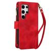 Luxury Leather Phone Case for Samsung Galaxy S26 Ultra S25 Edge S24 Plus S23 FE S22 S21 S20 Note 20 Hand Strap Card Wallet Cover