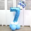 Elegant 32" Number Foil Balloon For Birthday Wedding And Party Decor Blue/pink