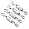 4Pcs/Lot Round Magnetic Clasps for Jewelry Making Magnet End Clasp Connectors Buckle Metal Clasp with Lobster Clasps