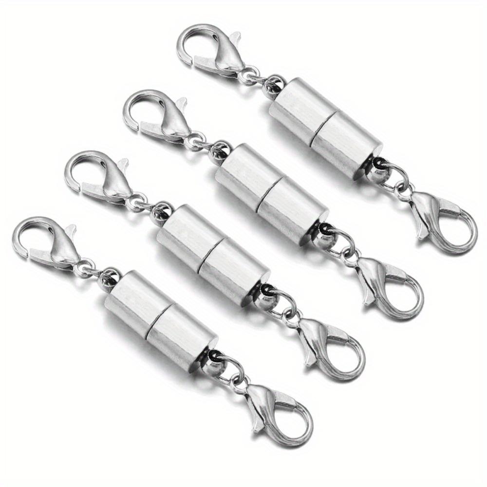 4Pcs/Lot Round Magnetic Clasps for Jewelry Making Magnet End Clasp Connectors Buckle Metal Clasp with Lobster Clasps