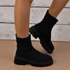 fashion 2024 Women's Boots Autumn and Winter New Style Knitted Stretch Socks Boots Internet Popular Thick-soled Casual Short Boots