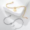 Four Leaf Clover Charm Bracelet Stainless Steel Women's Love Knot Snake Chain Bracelets Lucky Fashion Jewelry Friendship Gift