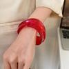 Bohemian Irregular Wide Bracelet Europe American Style Colorful Hand Ring Resin Bangle  Women Gift