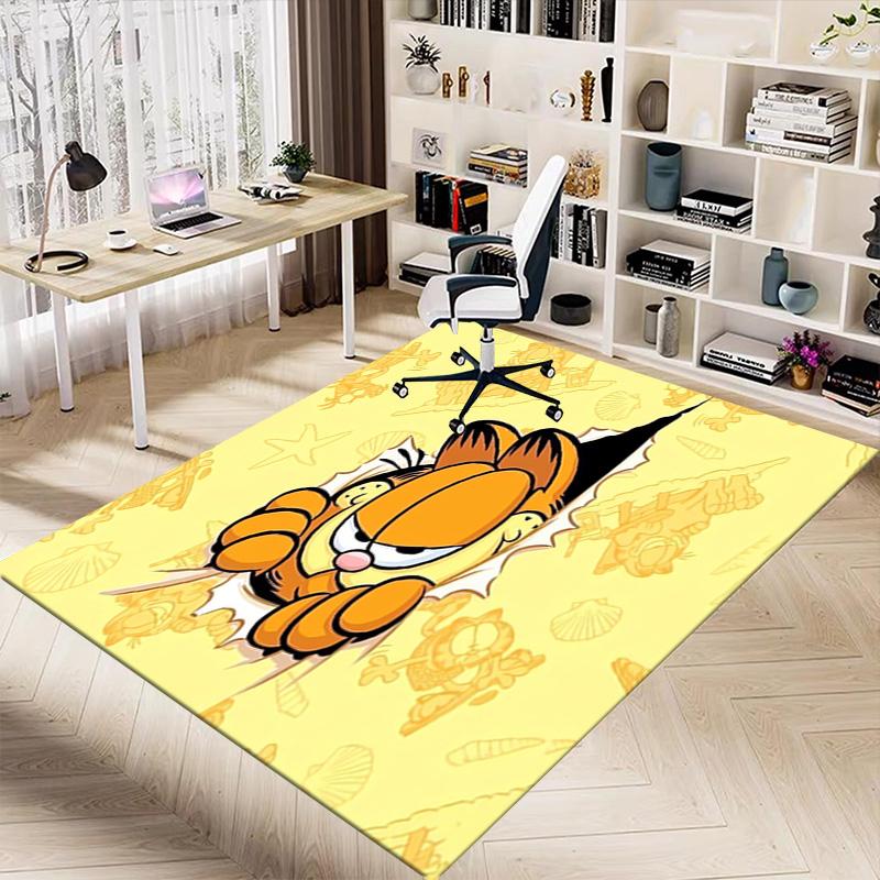 Garfield Through Wall Carpet For Playroom Bedroom Living Room Sofa Home Decorkids Game Area Rug Nonslip Floor Mat