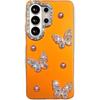 Korean IMD for Samsung S26Ultra mobile phone case A57 star diamond A27 pearl butterfly S26FE protective case