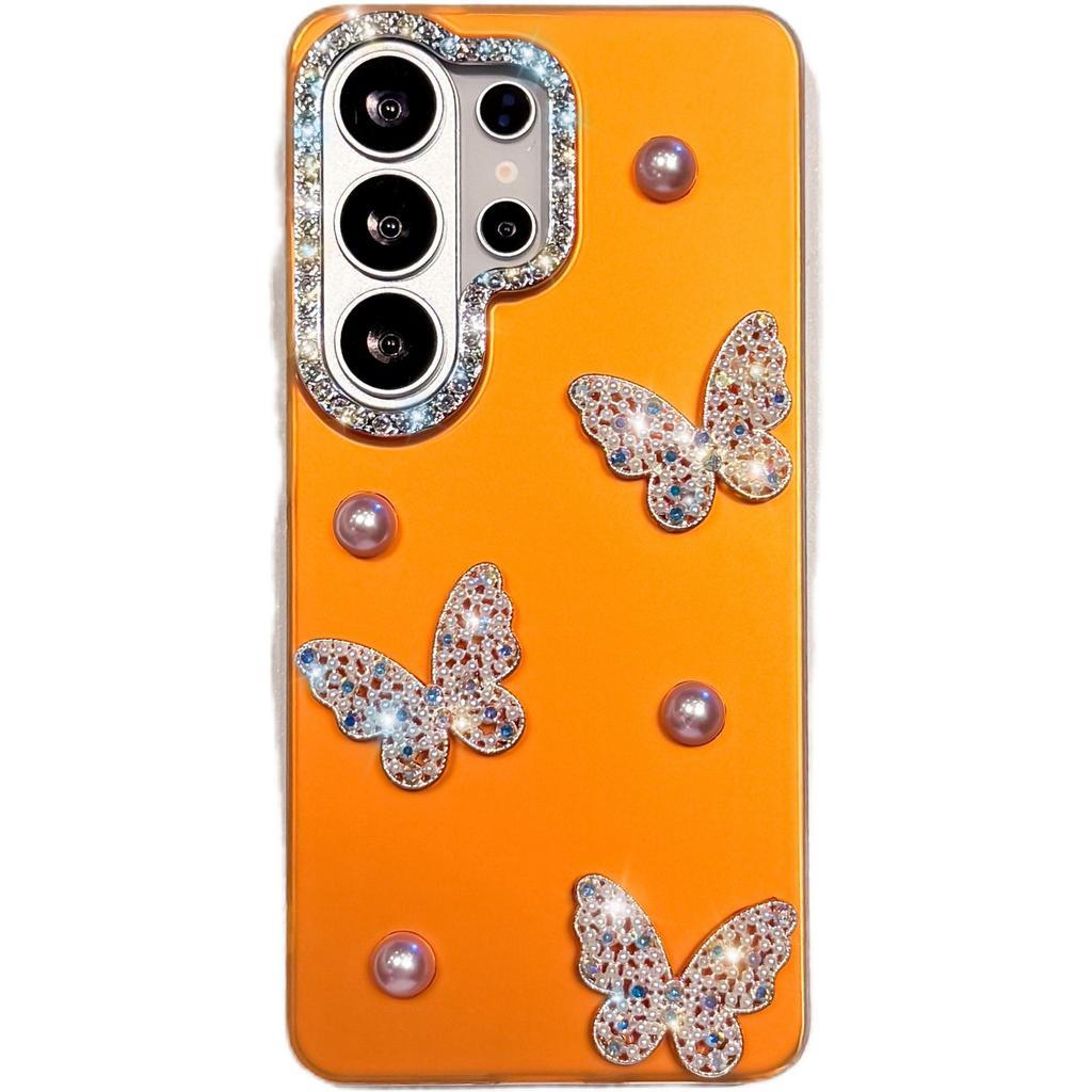 Korean IMD for Samsung S26Ultra mobile phone case A57 star diamond A27 pearl butterfly S26FE protective case