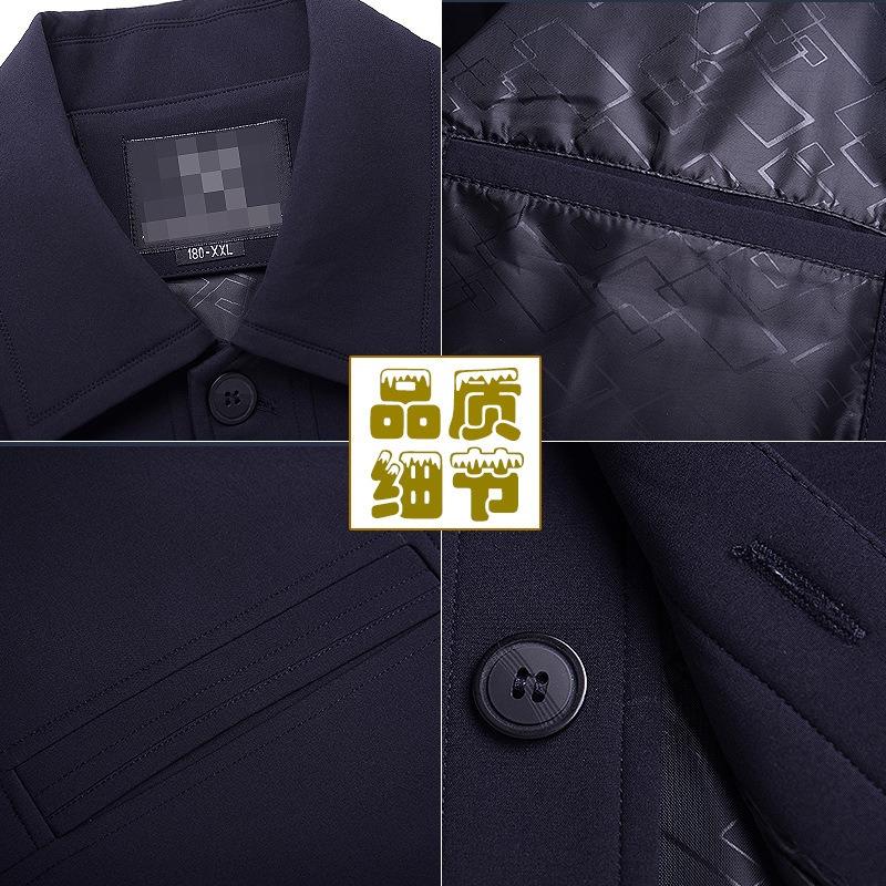 Autumn jacket autumn and winter men's jacket fleece thickened in the elderly