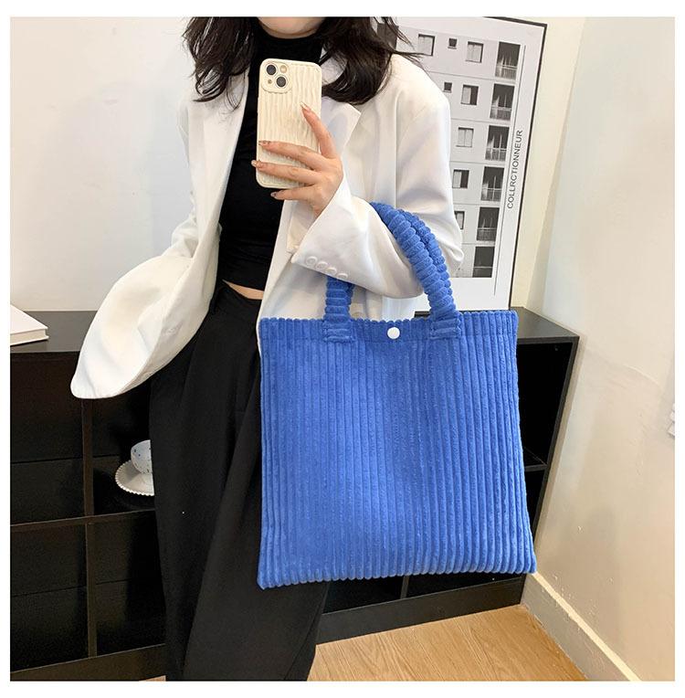 Corduroy Handbag Large Capacity Tote Bag Autumn And Winternewest Fashion Women S Bag Retro Corduroy Bag