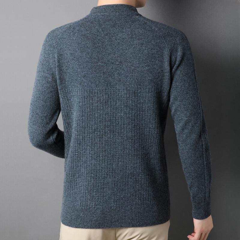 Herbst und Winter Herrenpullover mit halbhohem Kragen, leuchtender Hemdpullover, neuer Herrenpullover von Tide