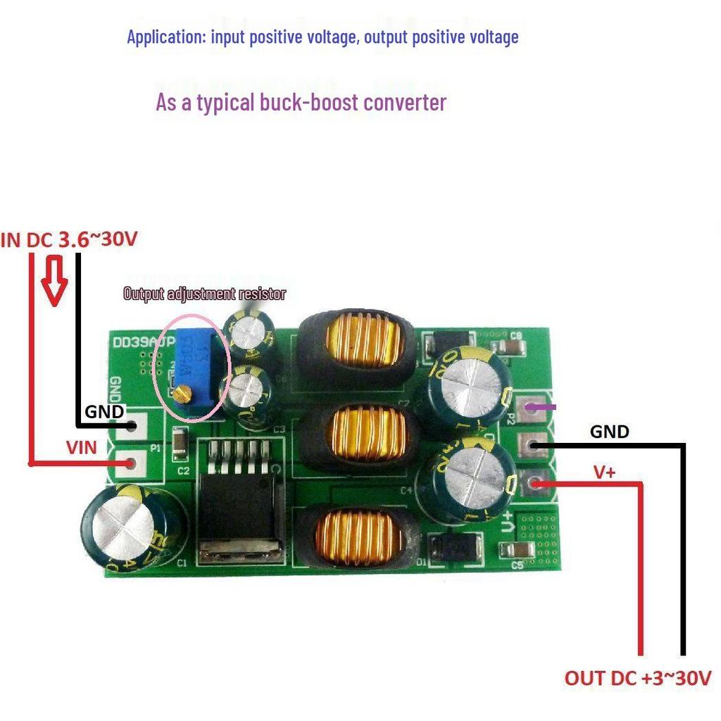 5-30V to ±5V-±24V Adjustable Step-Up/Step-Down Audio Power Supply Amplifier