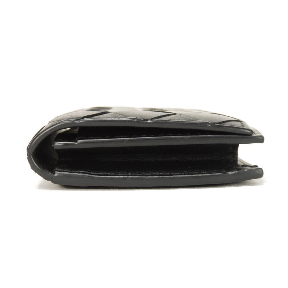 Used 11897 Business Card Holder 605720 VCPQ3 8803 7946 Pass Case RFID IC Chip Maxi Intrecciato Black Men's from Japan