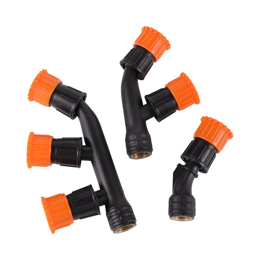 1/2"1/4" Garden High Pressure Atomizing Adjustable Nozzle With Threaded Single/Dual/Triple Nozzle Irrigation Pesticide Sprinkler