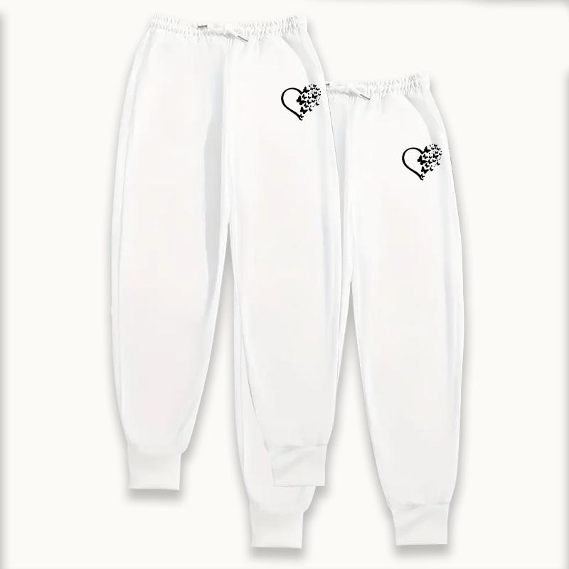 2 Pcs Womens Sweatpants Printing Trousers Outdoors Sports Jogging Woman Pants Autumn Winter Hip-Hop