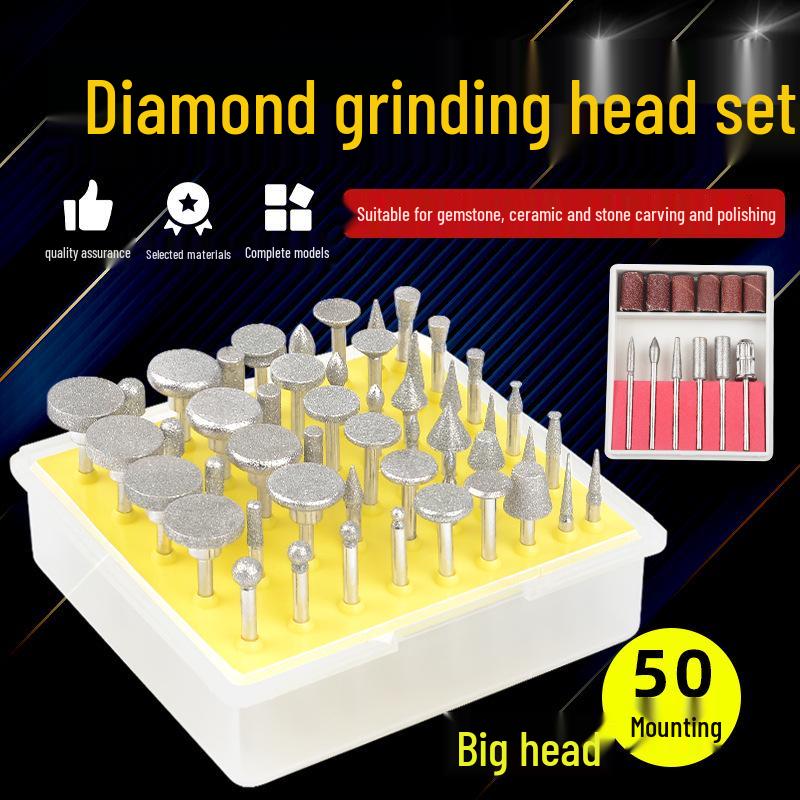 Diamond Grinding Head Set - 50PC Electric Grinding Accessories