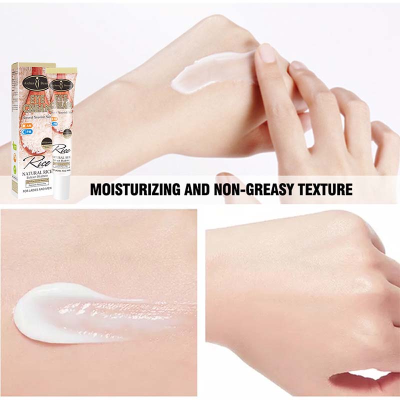 Eye Cream Rice Anti-Wrinkle Moisturizing Anti-Age Remove Dark Circles Eye Care Against Puffiness and Bags Hydrate Cream