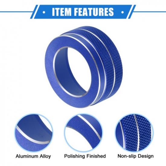 AC Climate Control Knob Rings FOUR  For Toyota RAV4 - Blue