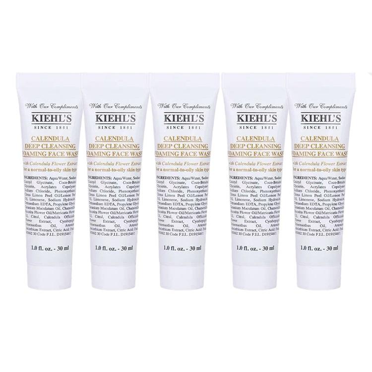 

Kiehl s Календула Глибоко очищуючий піноутворюючий засіб для вмивання обличчя Зразок дорожнього розміру 30ml*5