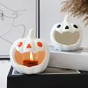 Candlestick Holders Halloween Pumpkin Candlestick Ceramic Candle Holder Desktop Atmosphere Ornament For Mantel Bathroom Living