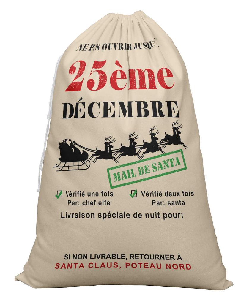 Printtoo 2 Pcs Santa Gift Sack For Kids Presents Xmas Bag Christmas Sack Personalized Bags Large 27x20 Inch