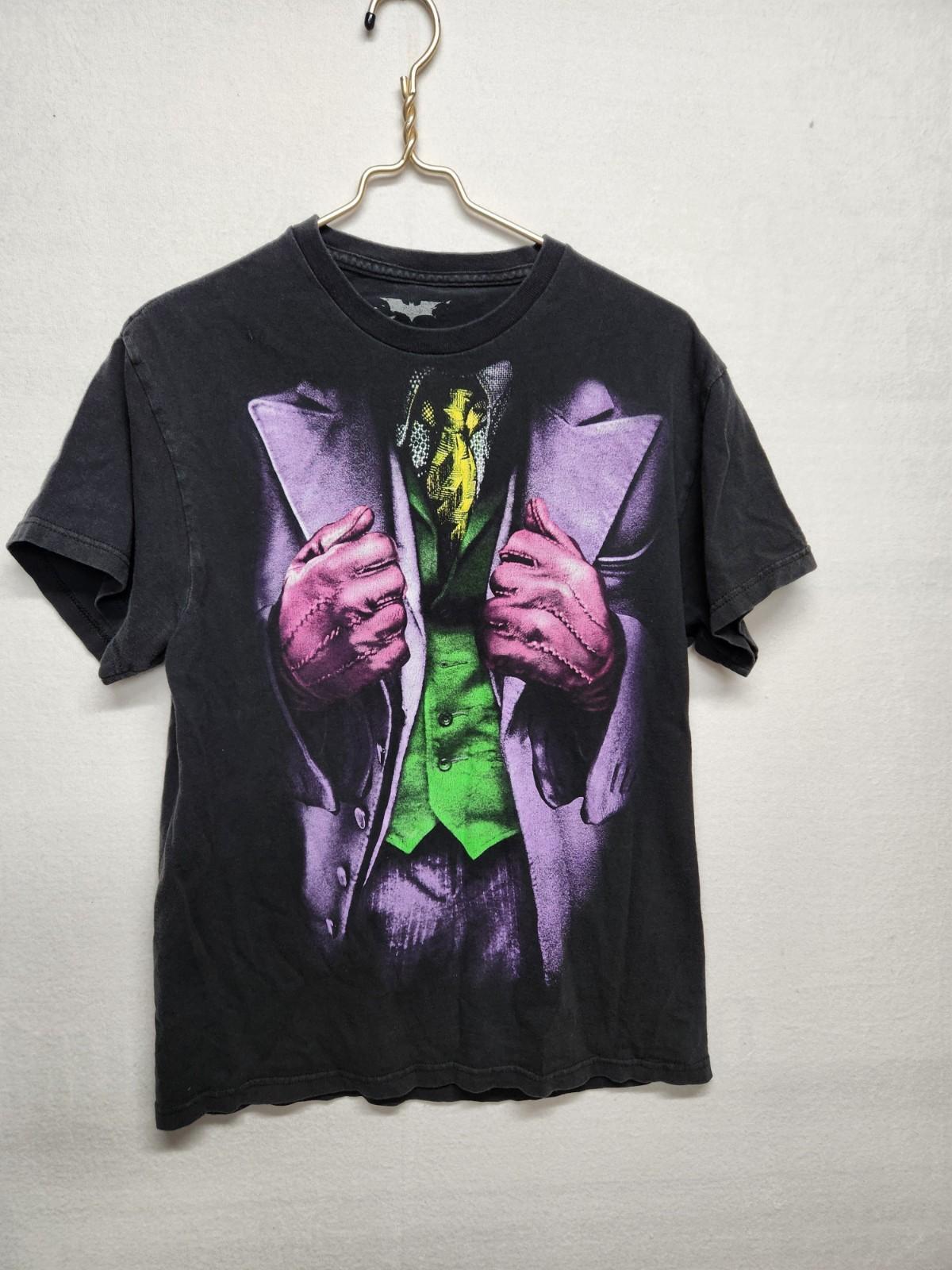 Batman The Dark Knight Joker T Shirt Mens Sz M Black Short Sleeve DC Comics XXL