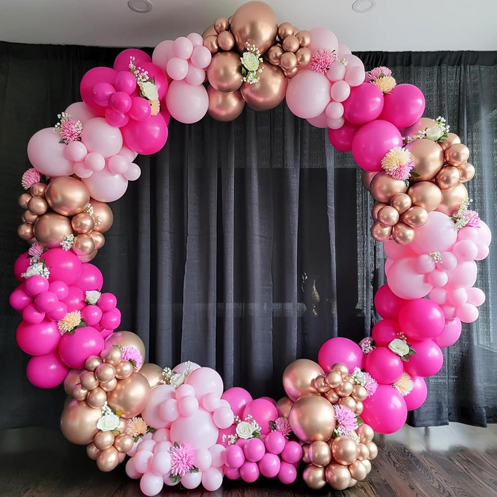 Rose Pink Balloons Garland Pink Rose Gold Balloon Arch Kit Baby Shower Gender Reveal Birthday Party Wedding Valentine Day Decor