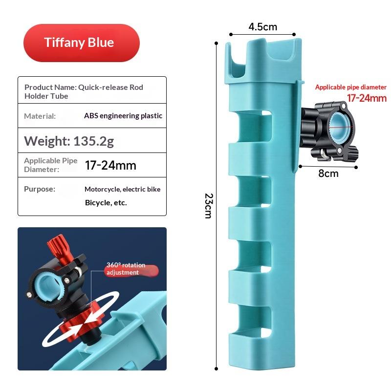1Pcs Adjustable Rod Rack Bracket 360 Degree Rotatable Motorcycle Fishing Rod Holder For Electric Bike Scooter Atv Fishing Gear
