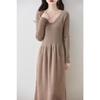 Women's Cashmere Dress Qinghe Cashmere 30% Cashmere 70% Wool Autumn and Winter Cashmere Skirt Soft and Warm