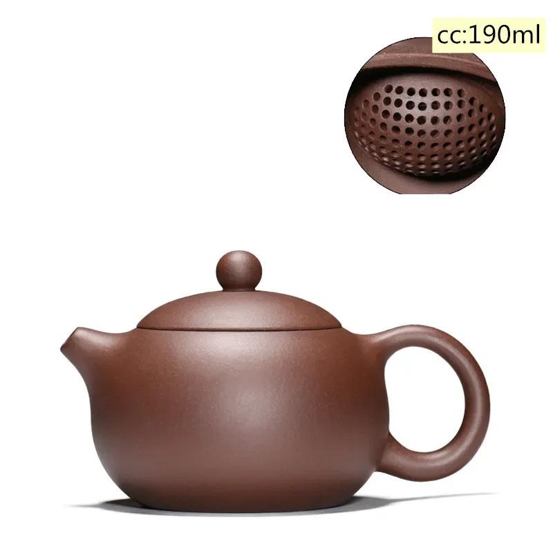 Yixing Tea Pot Purple Clay Xishi Teapot Beauty Kettle Raw Ore Handmade Tea Set Authentic Tie Guanyin Puer 188 Ball Hole Filter