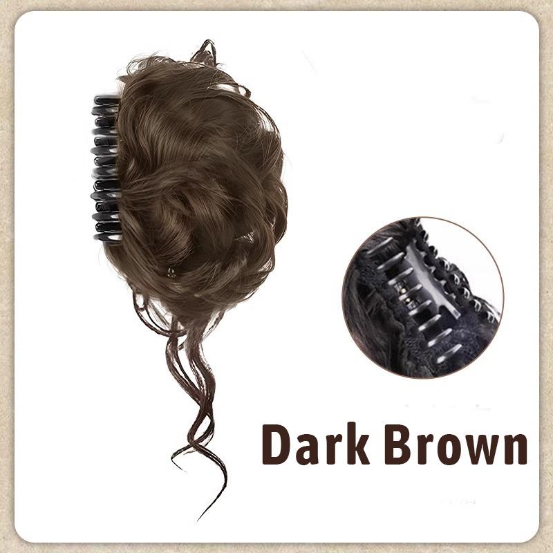 Women's Synthetic Wig Scrunchie Style Lazy Flower Bud Bun Fashion Natural Fluffy Hairpiece Daily Wear Party Styling Easy To Use Realistic