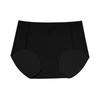 Women's Mid-High Waist Seamless Ice Silk Antibacterial Briefs - Breathable Mulberry Silk Crotch Shorts for Summer