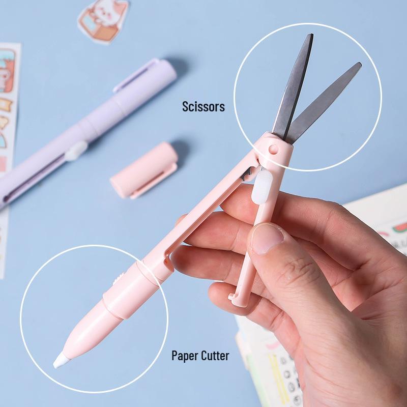 Morandi Dual-Use Pen-Style Scissors & Craft Knife
