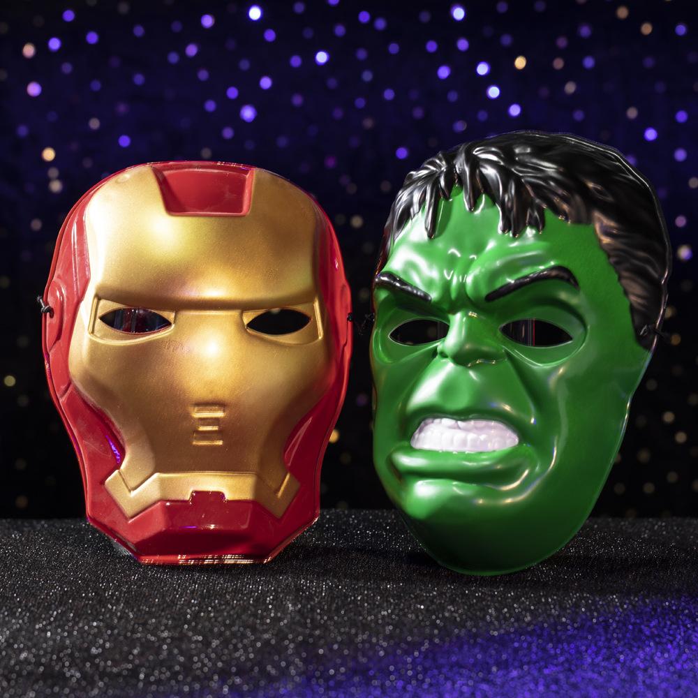 Maschera Cosplay di Halloween per Adulti Spider-Man Iron Man Hulk Maschera Rossa da Festa Supereroe