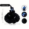 Tall Pointed Cone Top Halloween Hat Gothic Ruched Masquerade Cap Lolita Witch Hat  Masquerade Ball